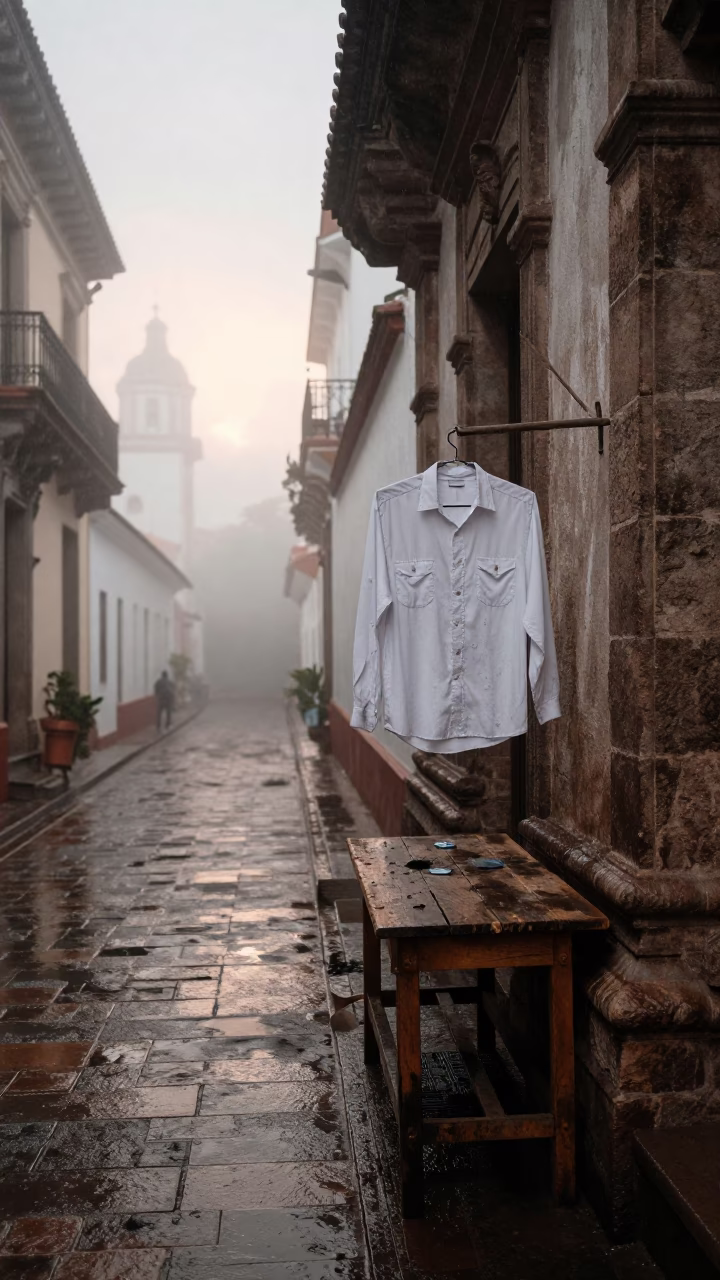 Damp Shirt in Quito in in Quito, Ecuador