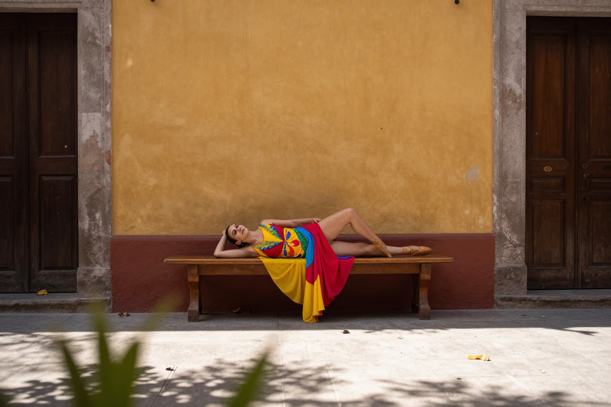 Dancer Resting in Monterrey Autumn Skylight in in Monterrey