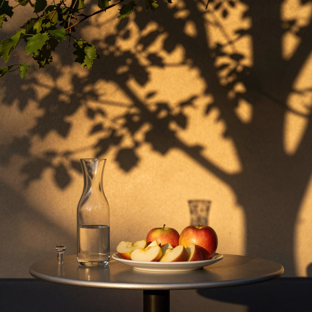 Dappled Shadows in Berlin at Honeyed Evening Light in in Berlin, Germany