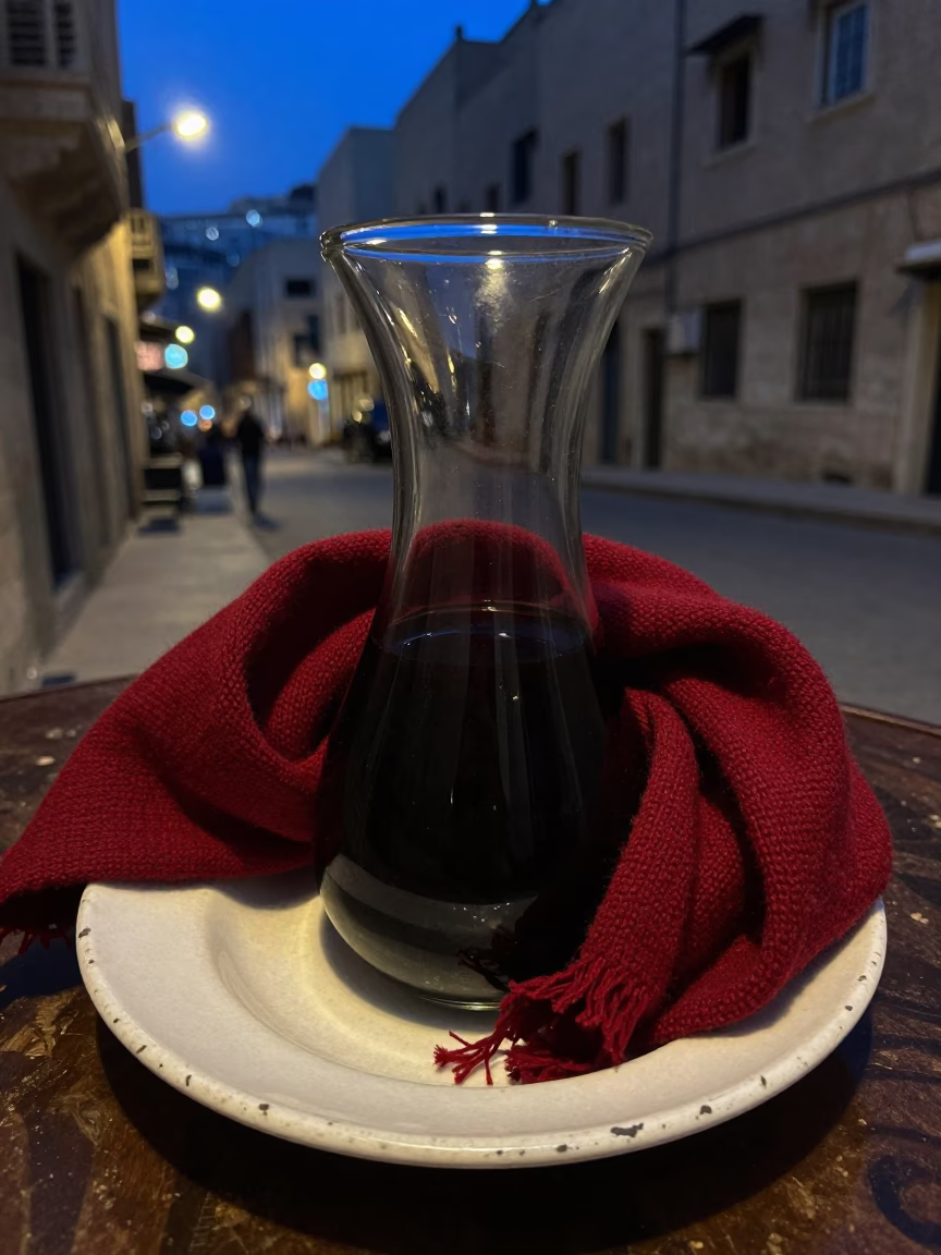 Dark Glass Carafe in Beirut in in Beirut, Lebanon
