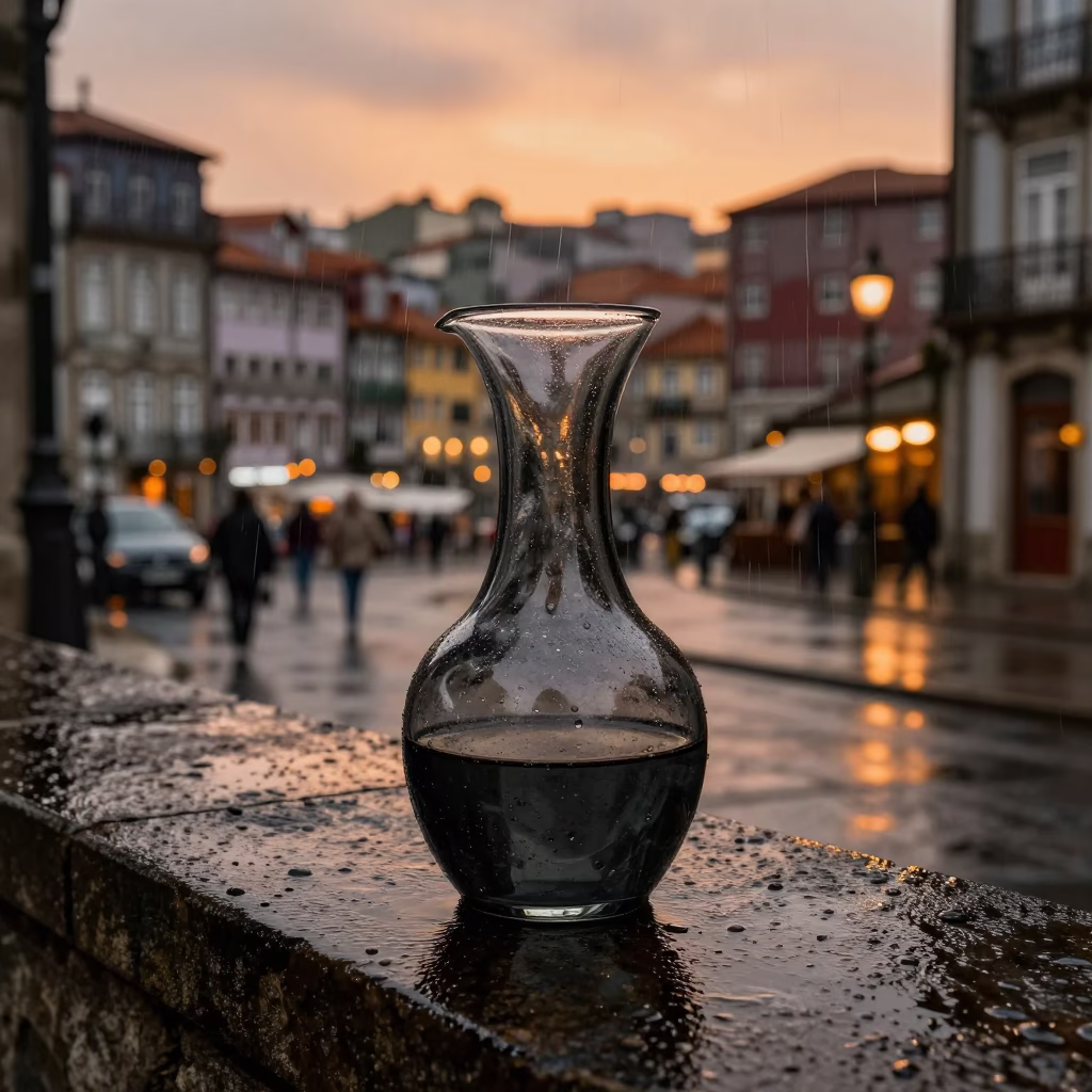Dark Glass Carafe in Porto in in Porto, Portugal