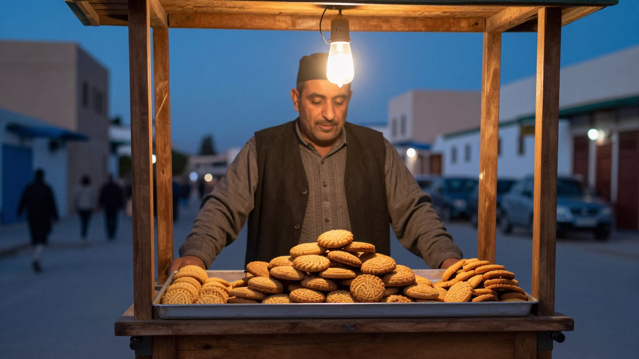 Date Cookies in Tunis at Blue Hour in in Tunis, Tunisia