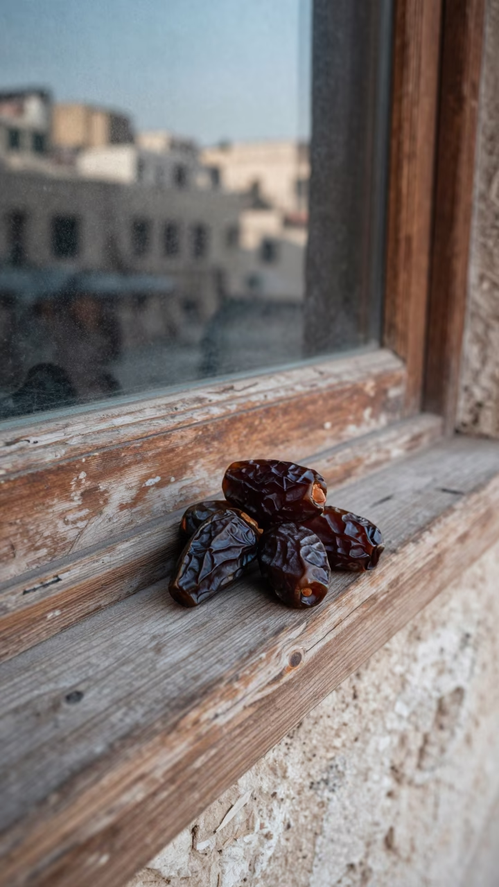 Dates in Amman at Early Morning Light in in Amman, Jordan