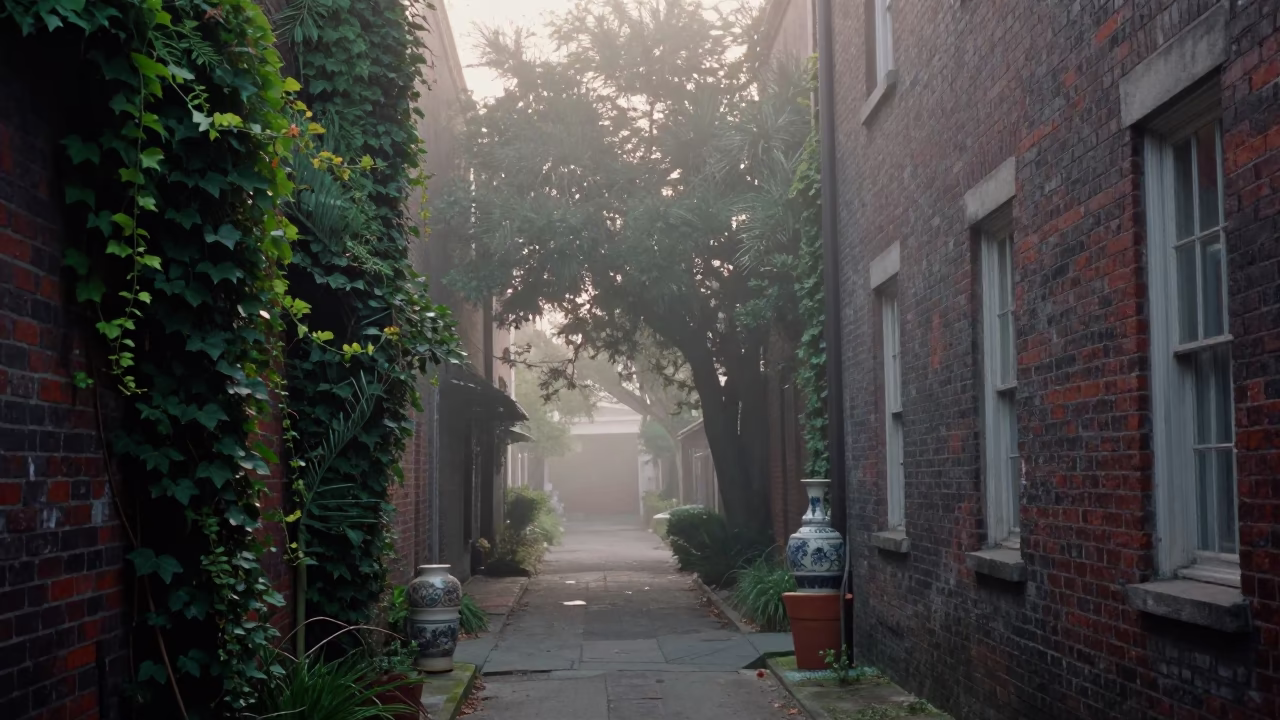 Dawn Alley in Charleston in in Charleston, South Carolina, United States