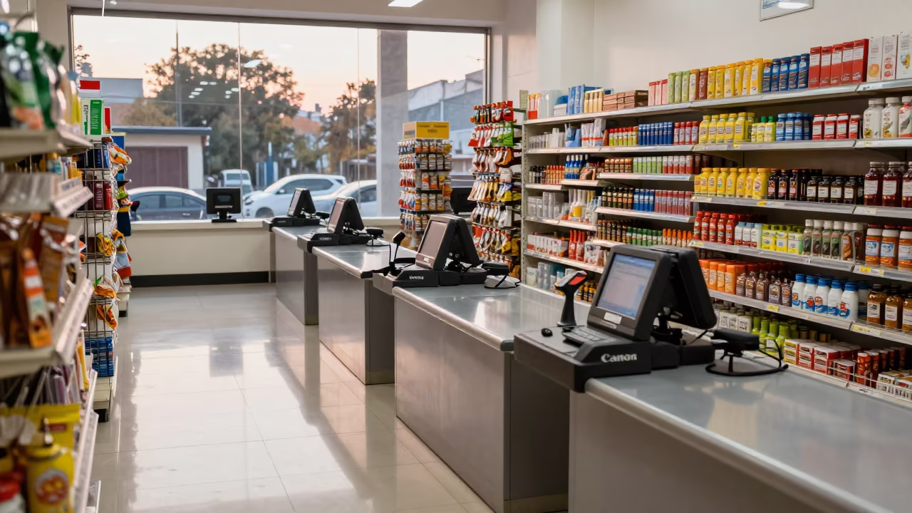 Dawn Checkout Lane Kanpur Retail Store in at a checkout lane under flat store light in Kanpur