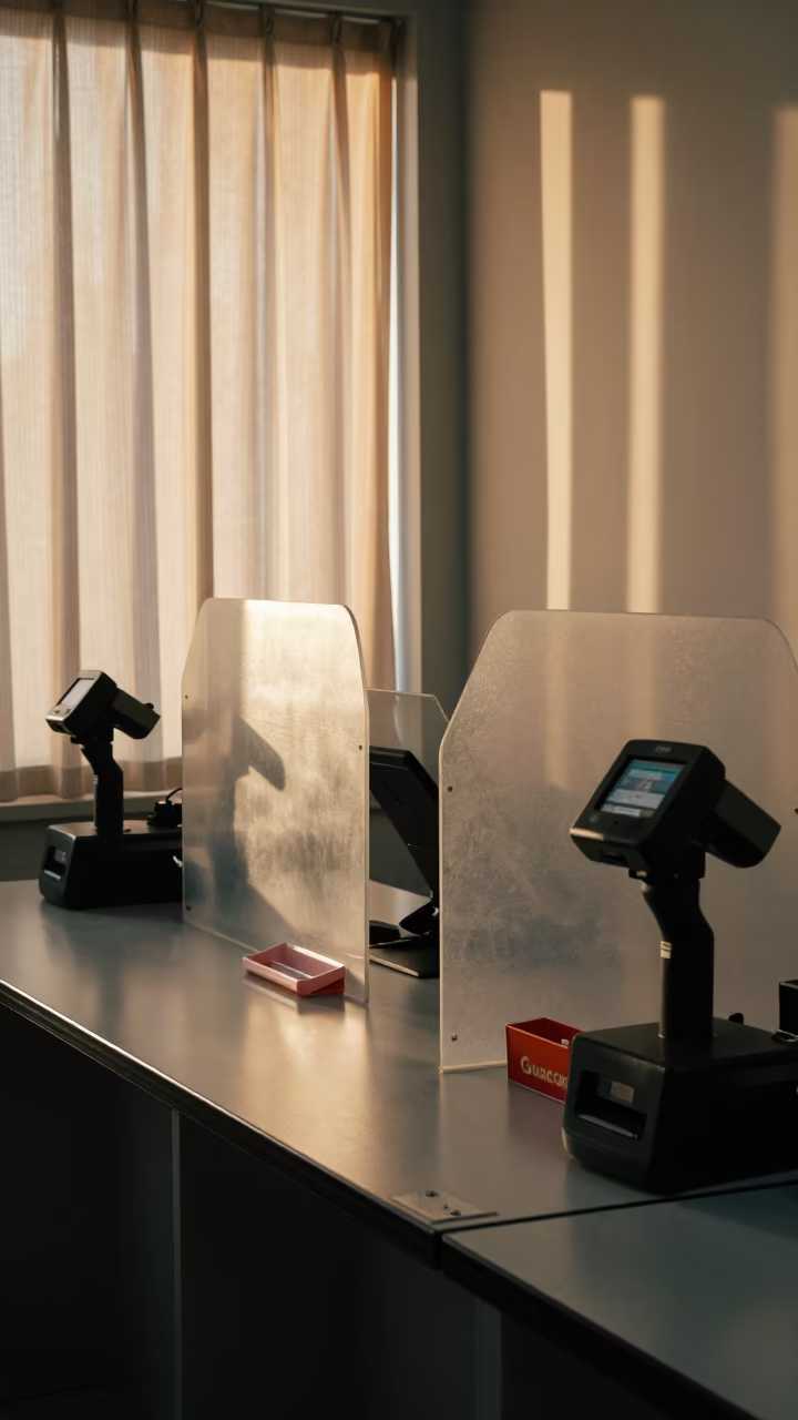 Dawn checkout lane near Guacara in at a front-of-store point-of-sale counter near Guacara