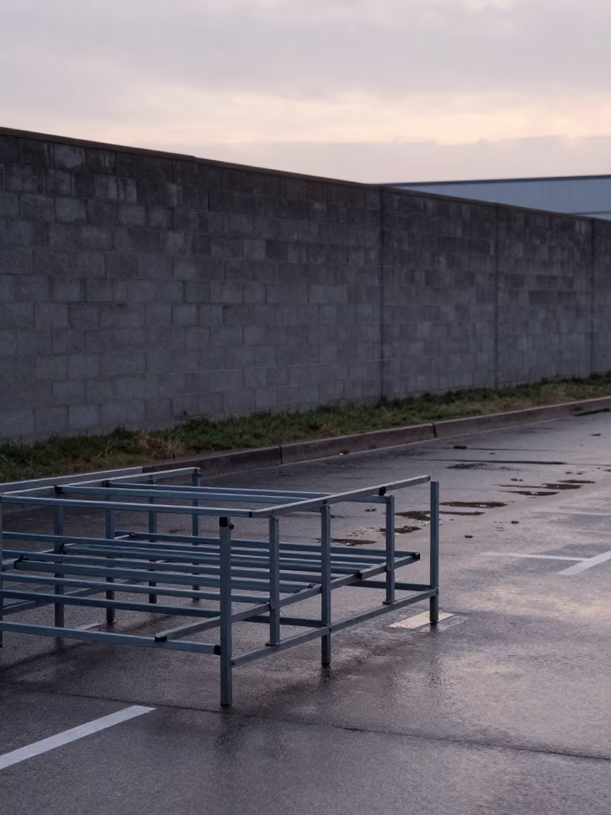 Dawn Checkpoint Form Rack Sinfra Wet Season in at a checkpoint lane in Sinfra