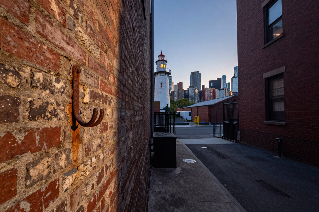 Dawn City in New York at Nautical Dawn Light in in New York, New York, United States