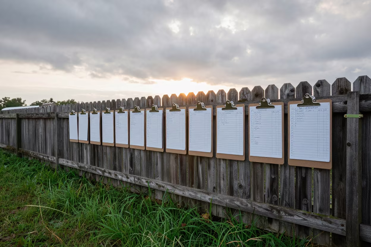 Dawn Clipboard Wall Feedlot Lane Massachusetts in along a feedlot lane in Massachusetts