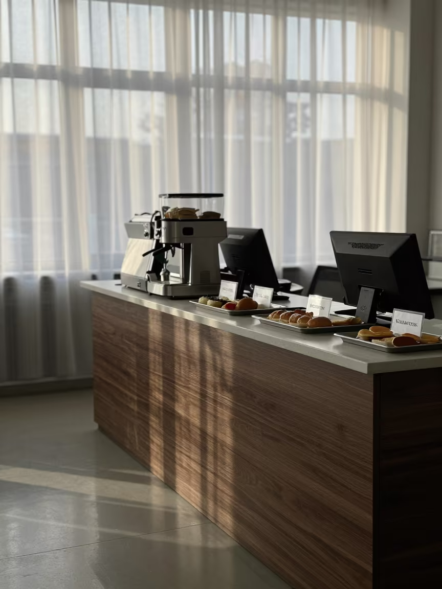 Dawn Coffee Station in Kramatorsk Office in inside an open-plan office bay in Kramatorsk