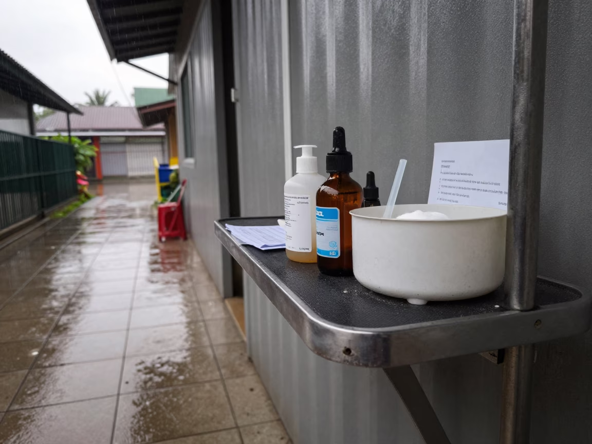 Dawn Grooming Shelf Kennel Cebu in in a boarding kennel corridor near Cebu
