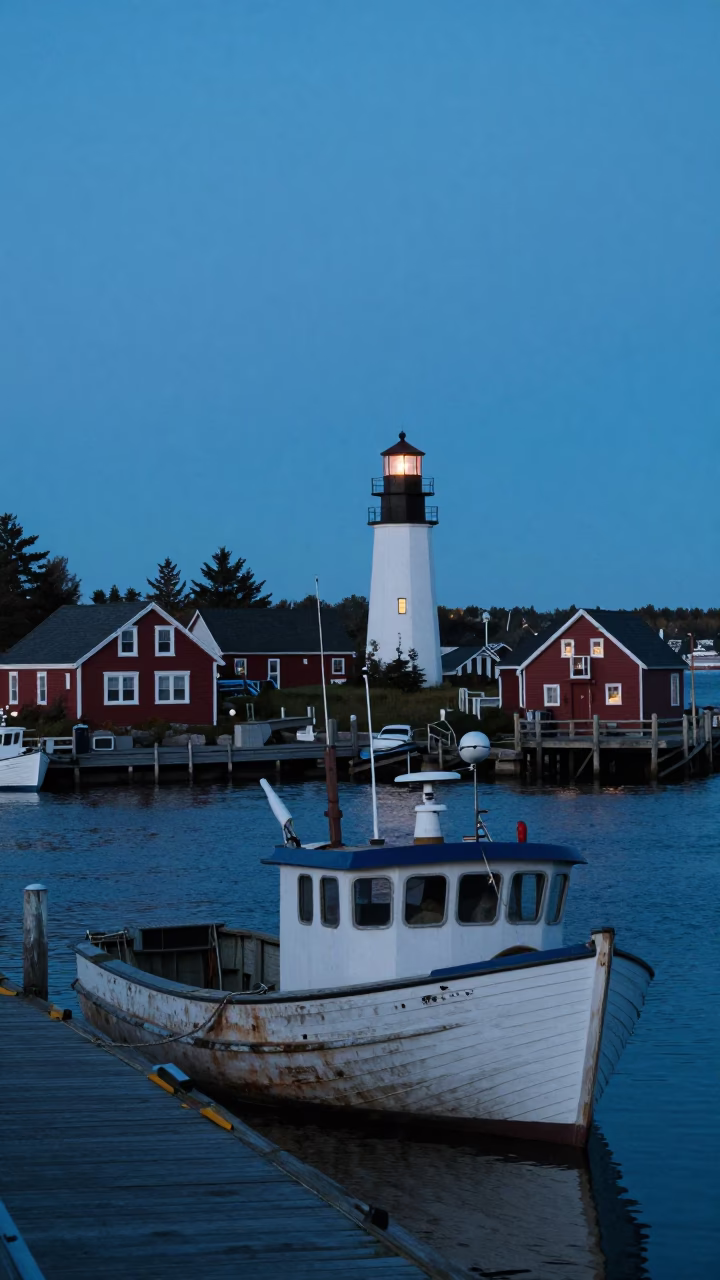 Dawn Harbor in Halifax at Nautical Dawn Light in in Halifax, Nova Scotia, Canada