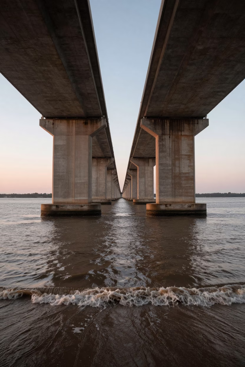 Dawn in Charleston at First Light Of Dawn in in Charleston, South Carolina, United States