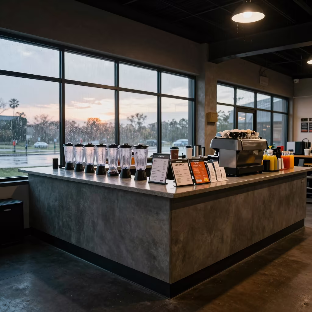 Dawn Juice Bar Strength Room Burao in inside a strength room near Burao