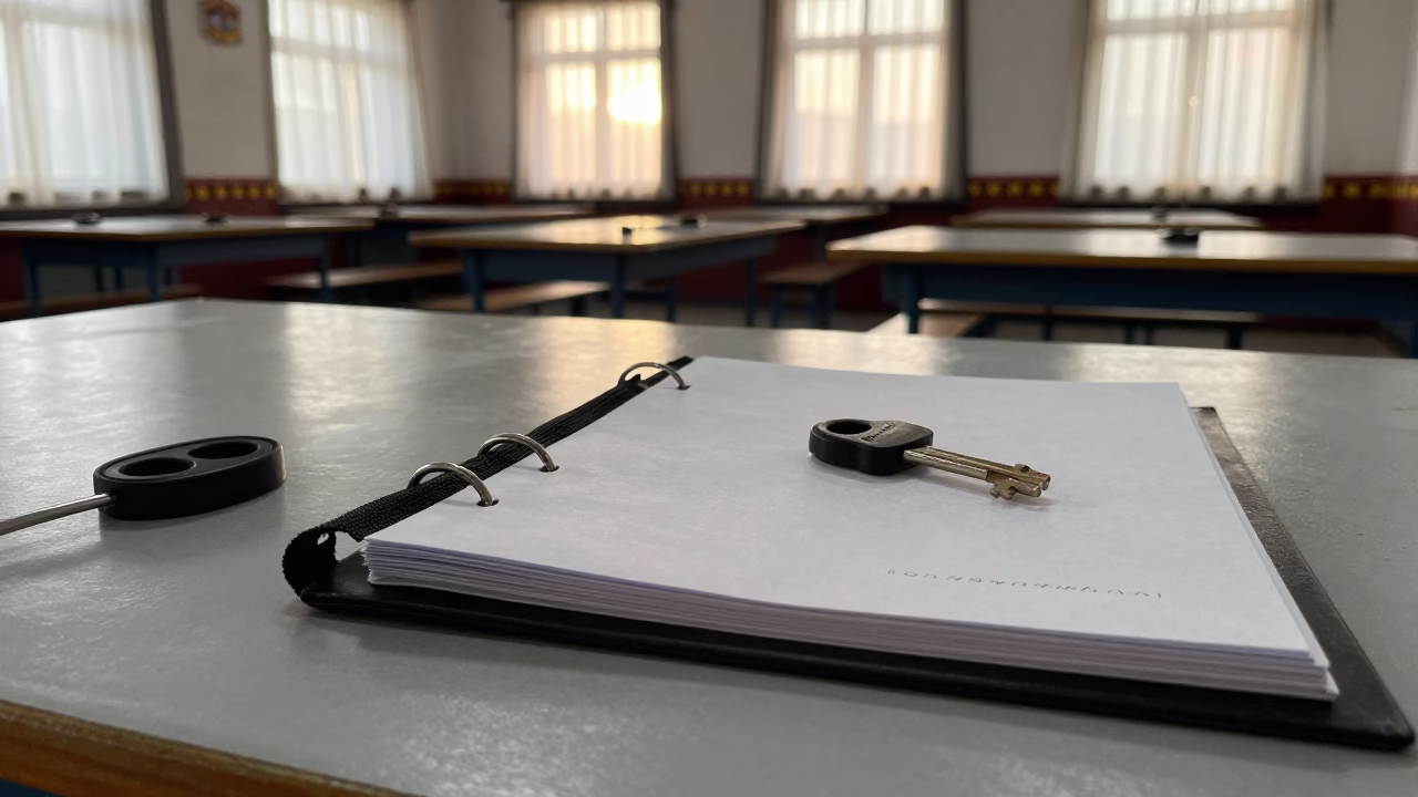 Dawn Key Binder in Tibet Mess Hall in in a mess hall before service in Tibet