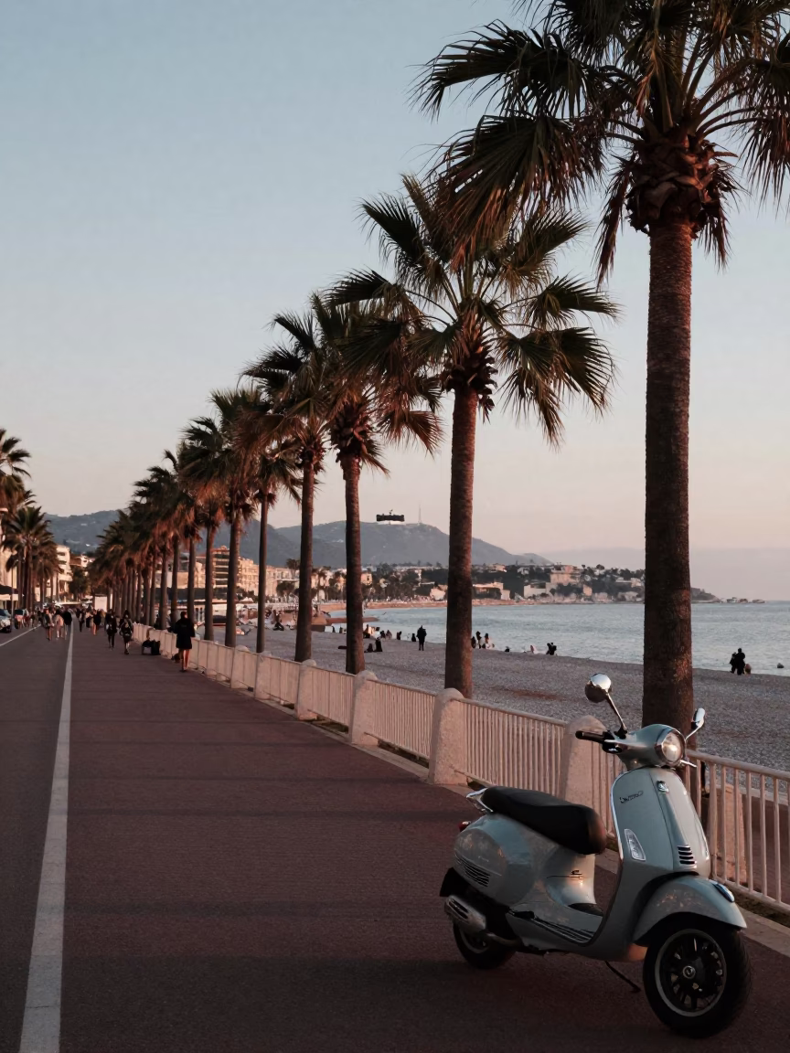 Dawn Light at Nautical Dawn Light in Nice in in Nice, France