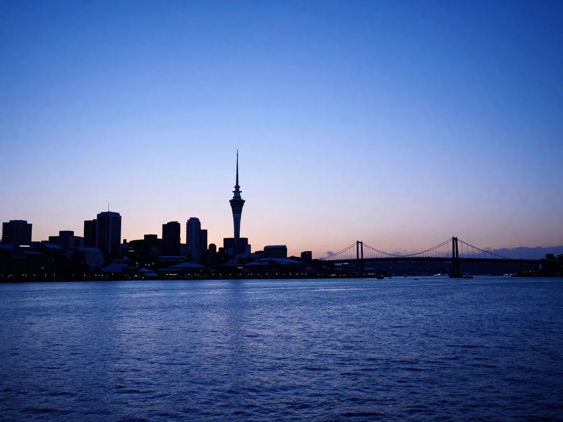 Dawn Light at The Still Hours Before Dawn Light in Auckland in in Auckland, New Zealand