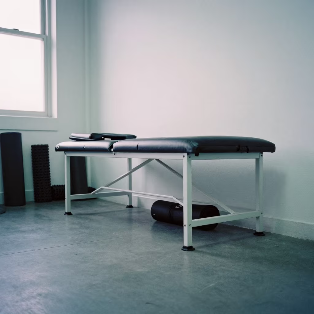 Dawn Light on Boxing Hand Wrap Cubby in inside a recovery lounge beside foam rollers in Cardiff