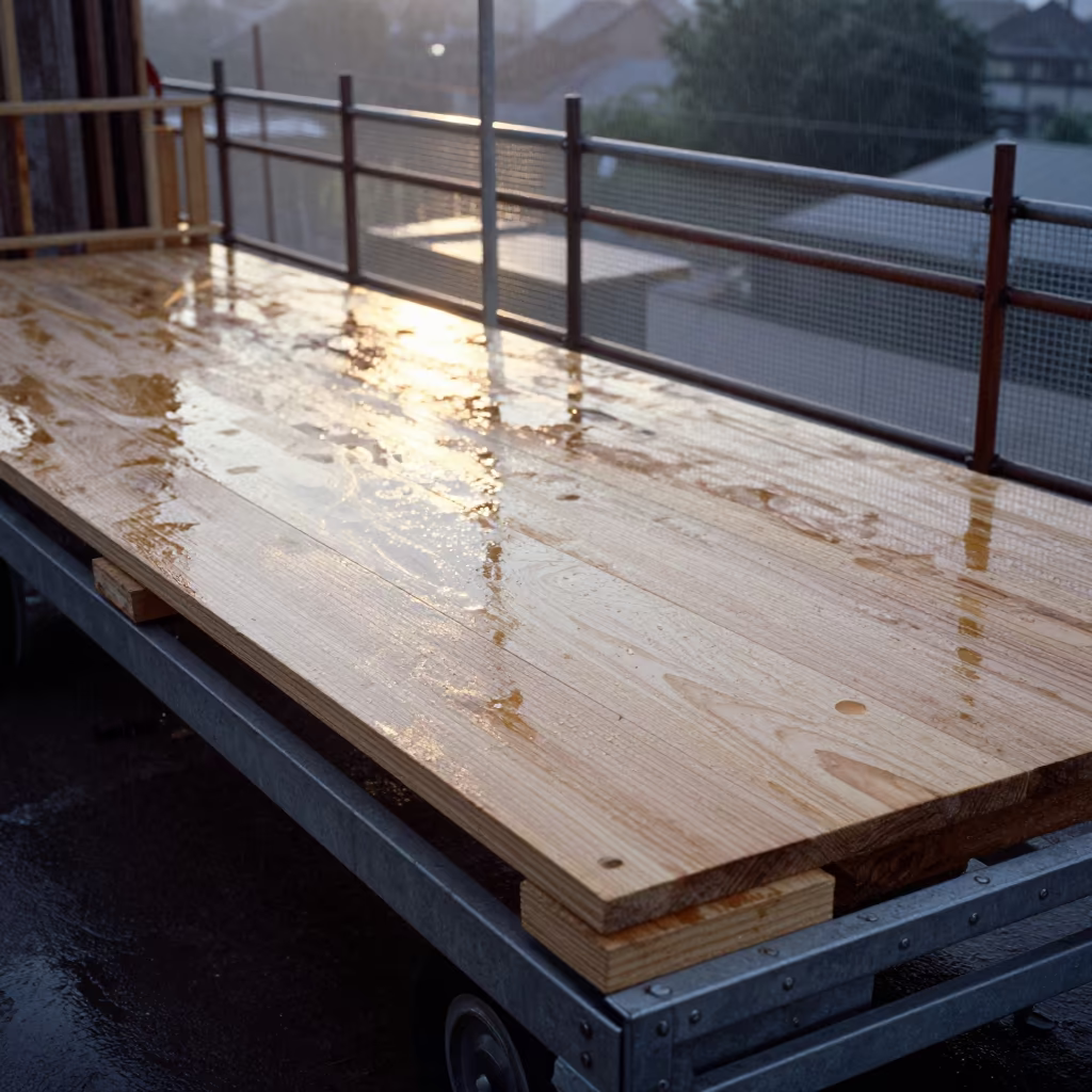 Dawn Light on Construction Deck Near Heidelberg in on an active construction deck near Heidelberg