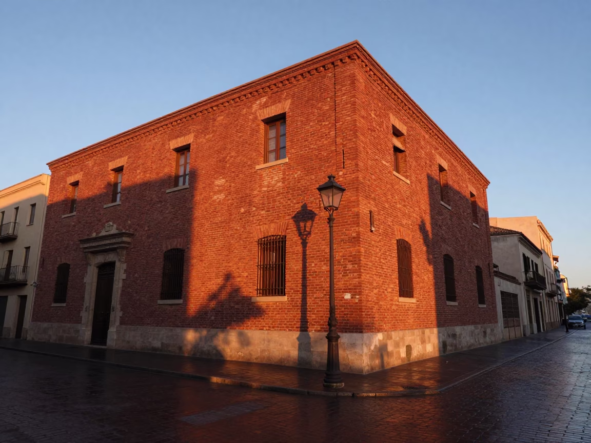 Dawn Light in Barcelona at First Light Of Dawn in in Barcelona, Spain