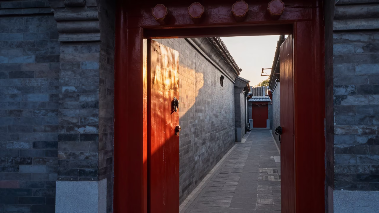 Dawn Light in Beijing at First Light Of Dawn in in Beijing, China