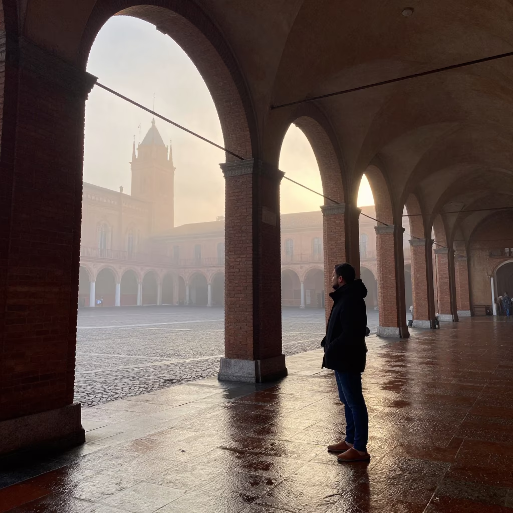 Dawn Light in Bologna at First Light Of Dawn in in Bologna, Italy
