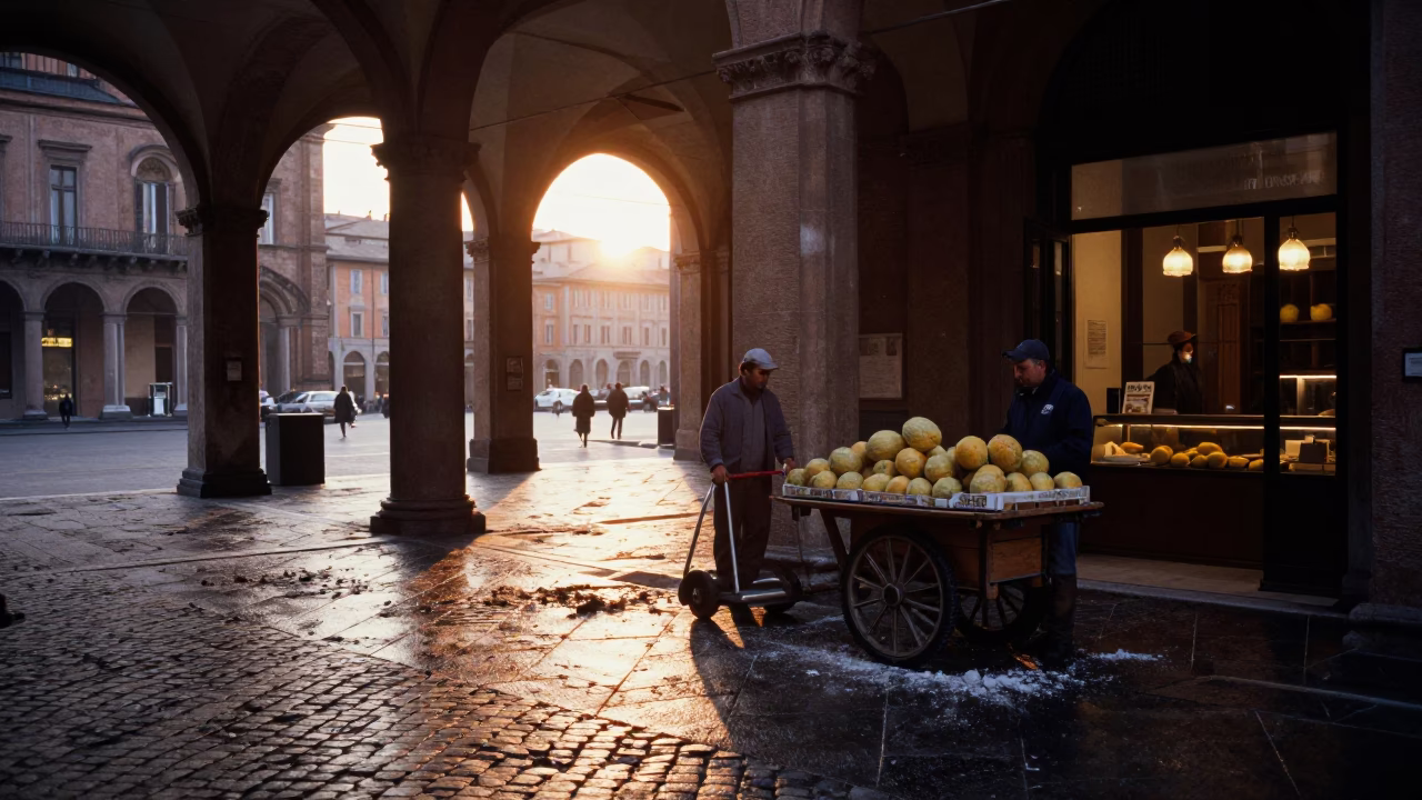 Dawn Light in Bologna at First Light Of Dawn in in Bologna, Italy