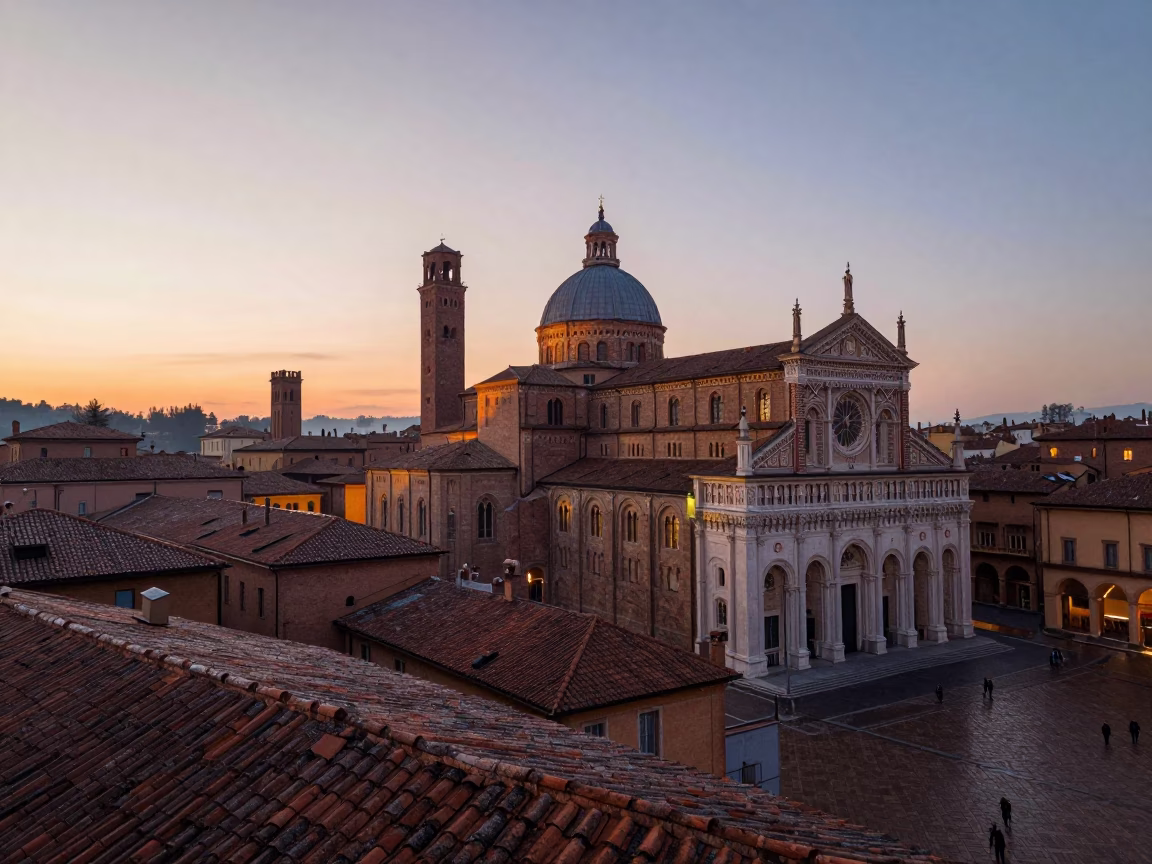 Dawn Light in Bologna at Nautical Dawn Light in in Bologna, Italy