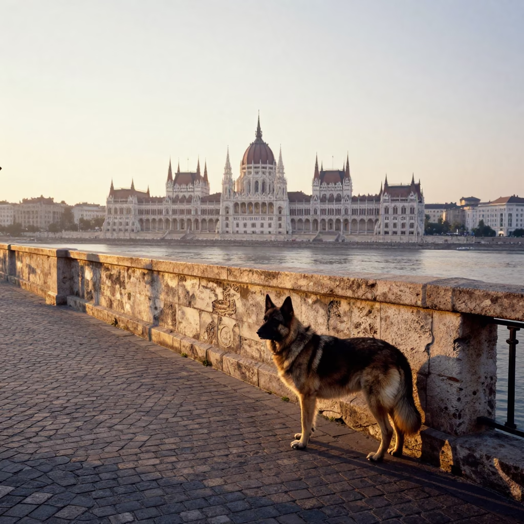 Dawn Light in Budapest at First Light Of Dawn in in Budapest, Hungary