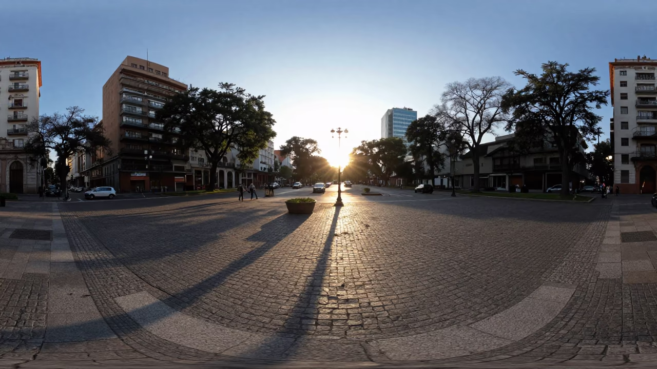 Dawn Light in Buenos Aires at First Light Of Dawn in in Buenos Aires, Argentina