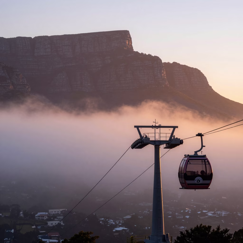 Dawn Light in Cape Town at First Light Of Dawn in in Cape Town, South Africa
