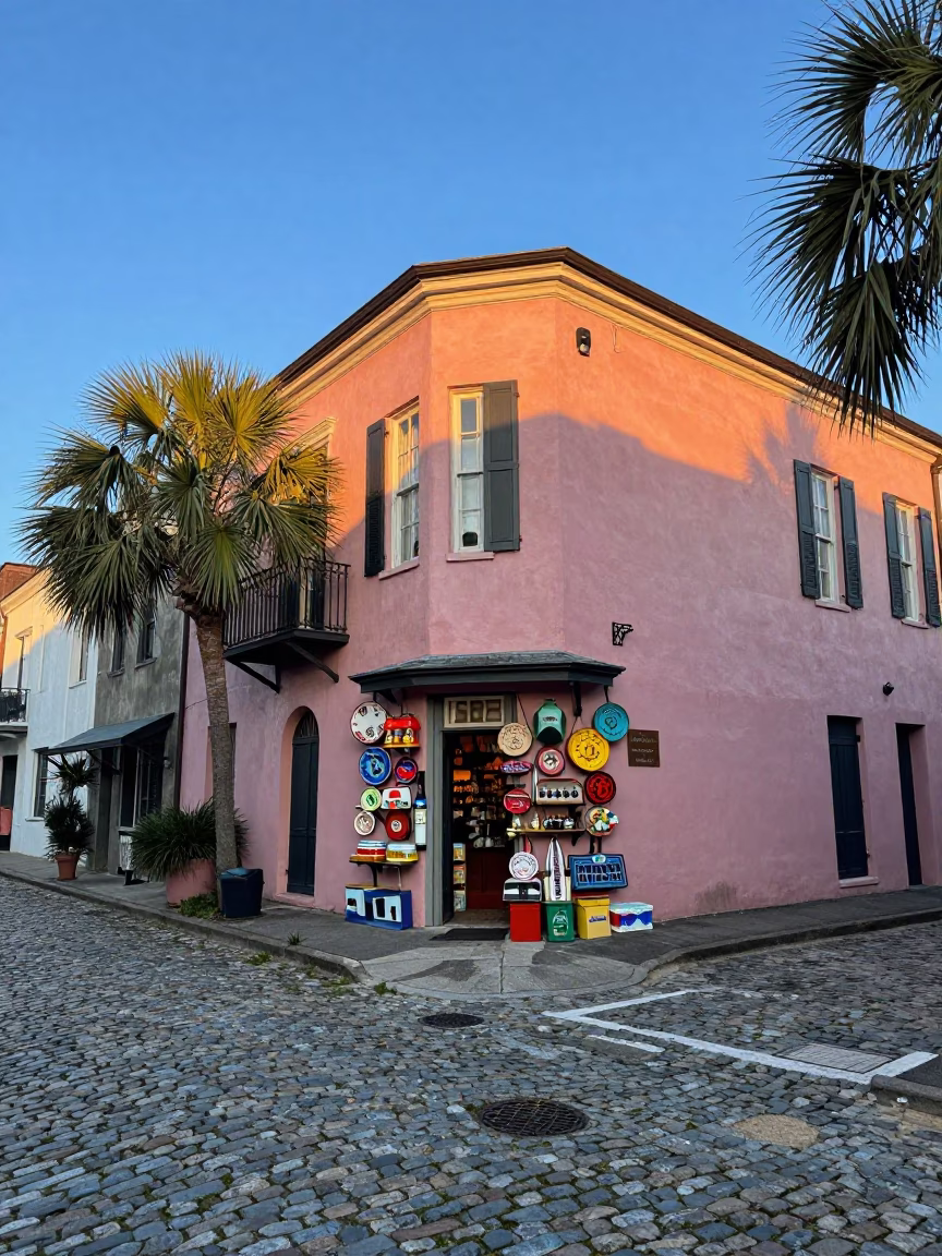 Dawn Light in Charleston at First Light Of Dawn in in Charleston, South Carolina, United States