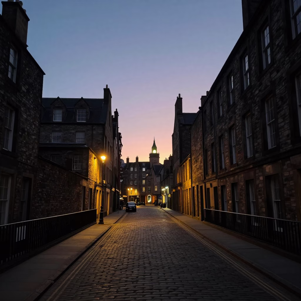 Dawn Light in Edinburgh at Nautical Dawn Light in in Edinburgh, United Kingdom