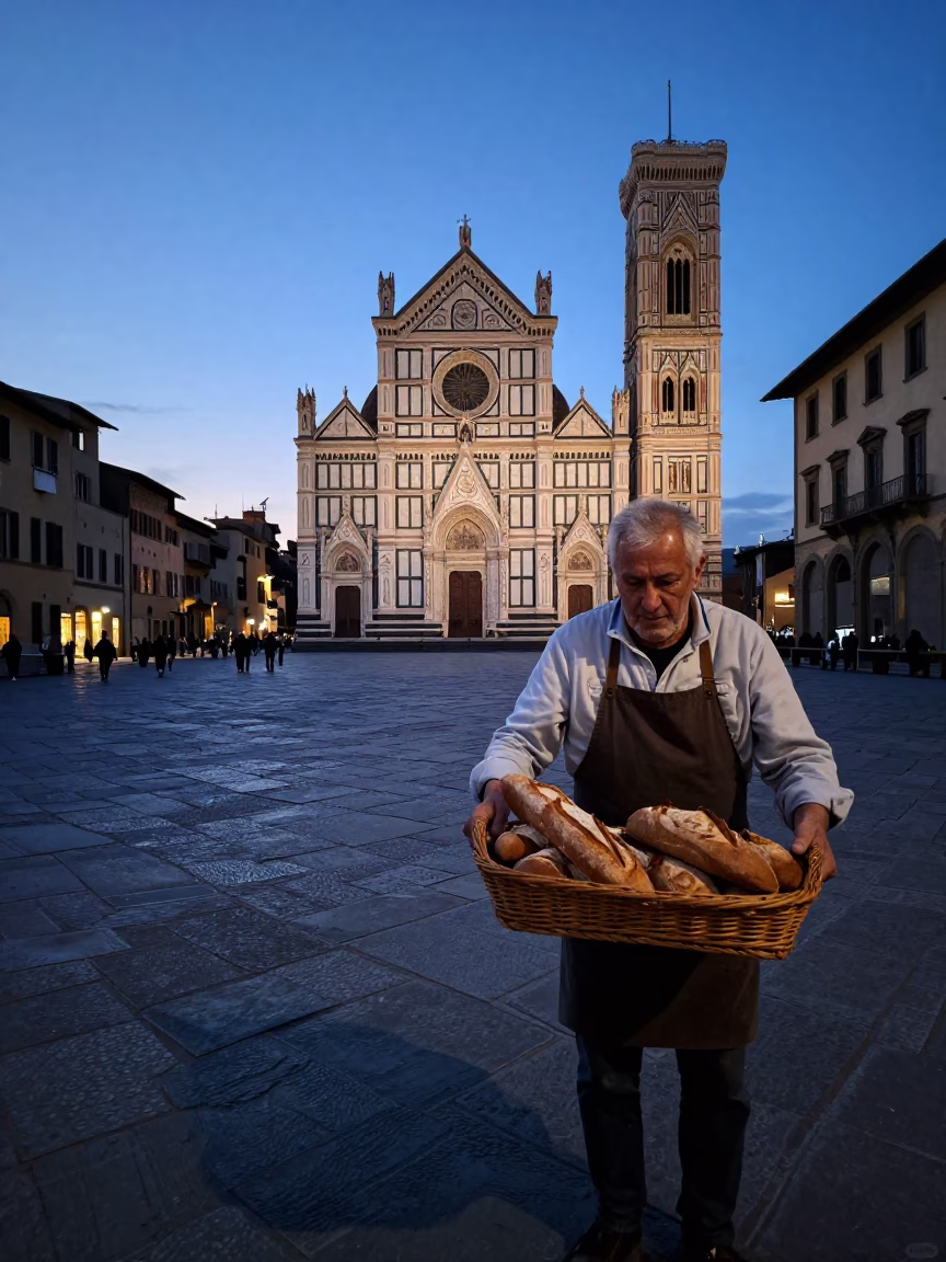 Dawn Light in Florence at First Light Of Dawn in in Florence, Italy