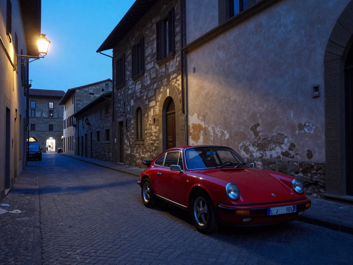 Dawn Light in Florence at Nautical Dawn Light in in Florence, Italy