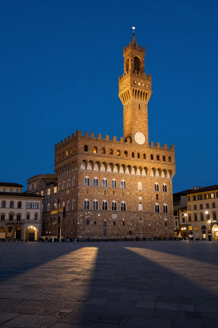 Dawn Light in Florence at Nautical Dawn Light in in Florence, Italy