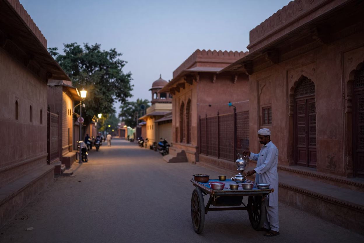 Dawn Light in Jaipur at The Still Hours Before Dawn Light in in Jaipur, India