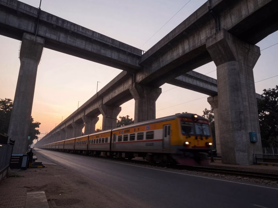 Dawn Light in Kolkata at First Light Of Dawn in in Kolkata, India