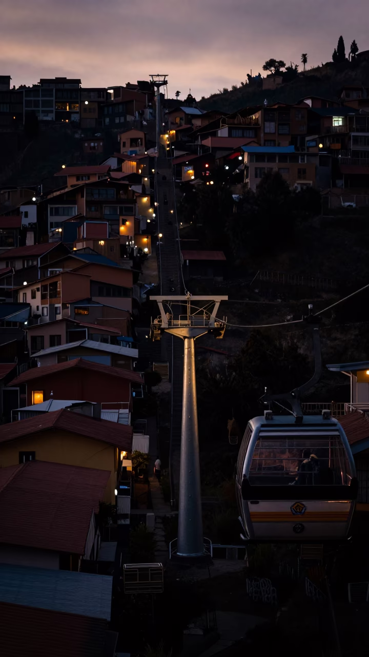 Dawn Light in La Paz at The Still Hours Before Dawn Light in in La Paz, Bolivia