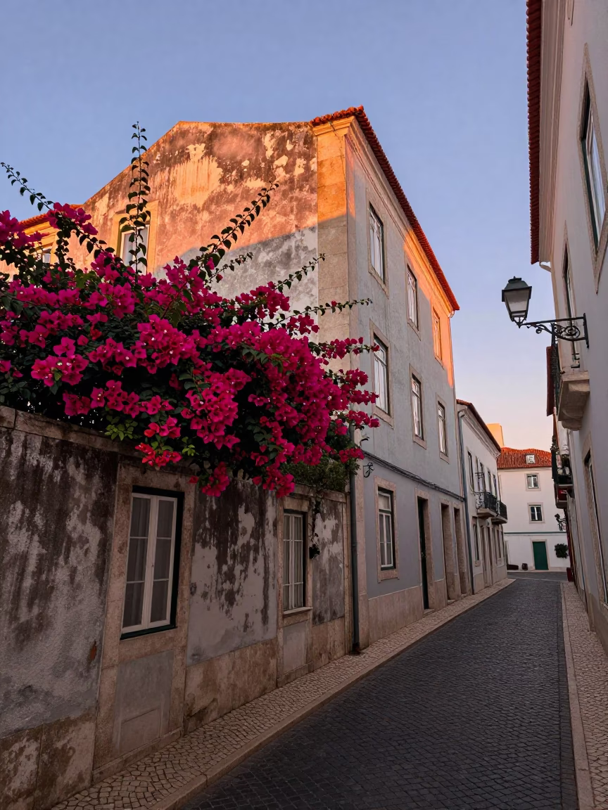 Dawn Light in Lisbon at First Light Of Dawn in in Lisbon, Portugal