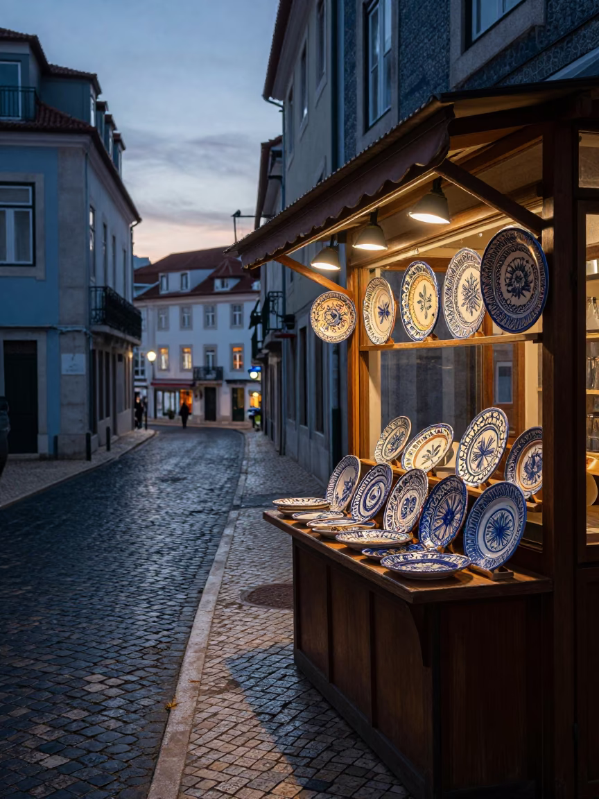 Dawn Light in Lisbon at Sunrise Light in in Lisbon, Portugal