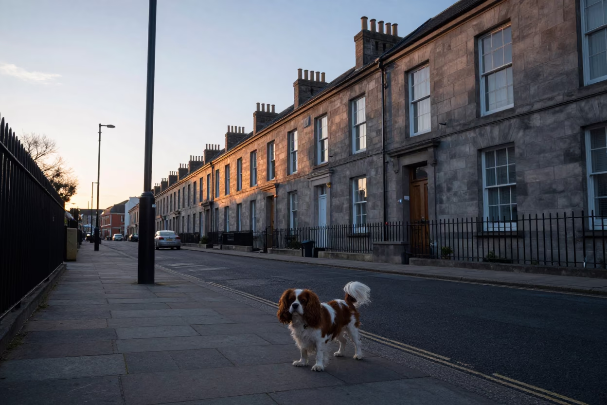 Dawn Light in Liverpool at First Light Of Dawn in in Liverpool, United Kingdom