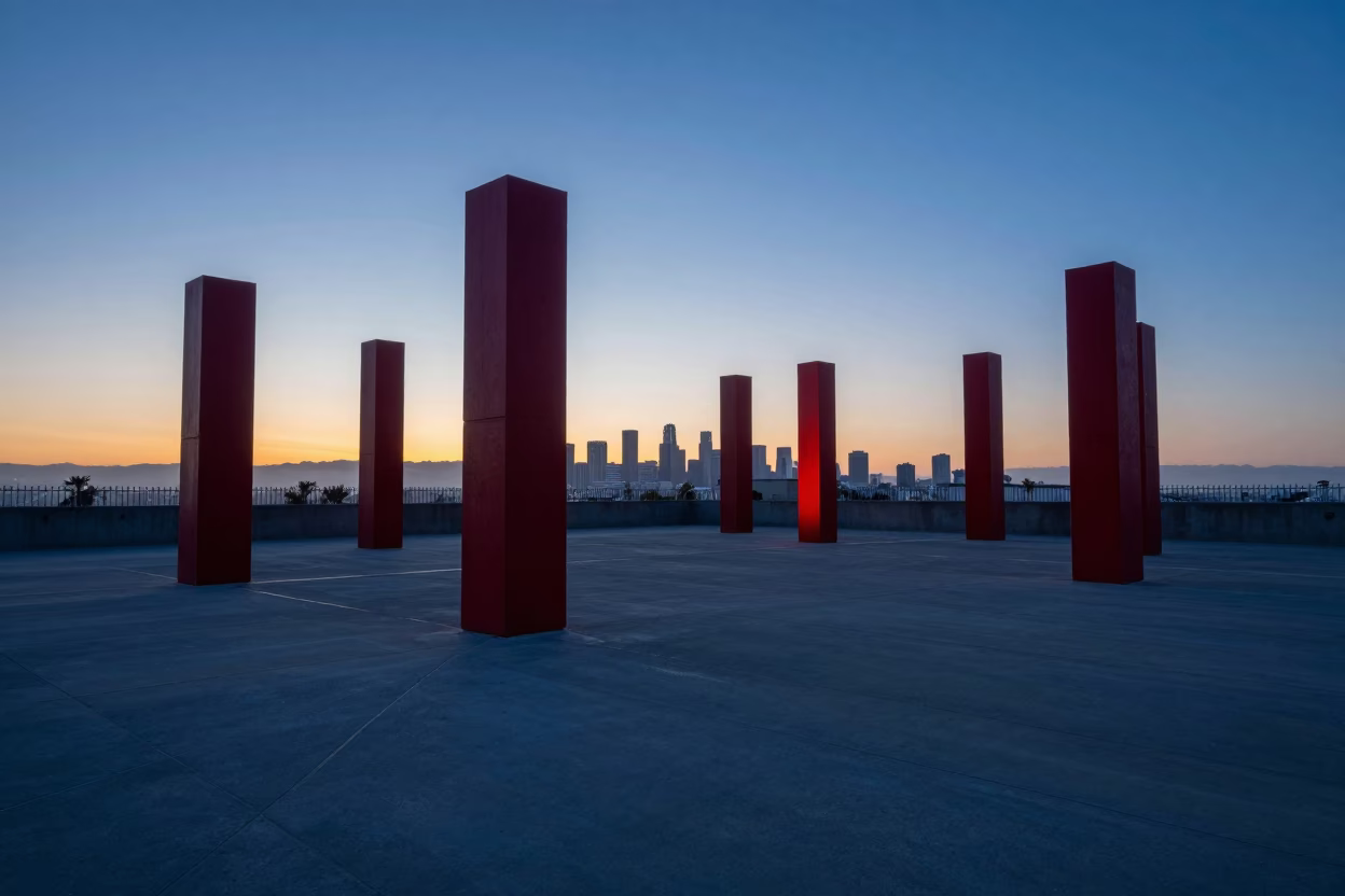Dawn Light in Los Angeles at First Light Of Dawn in in Los Angeles, California, United States
