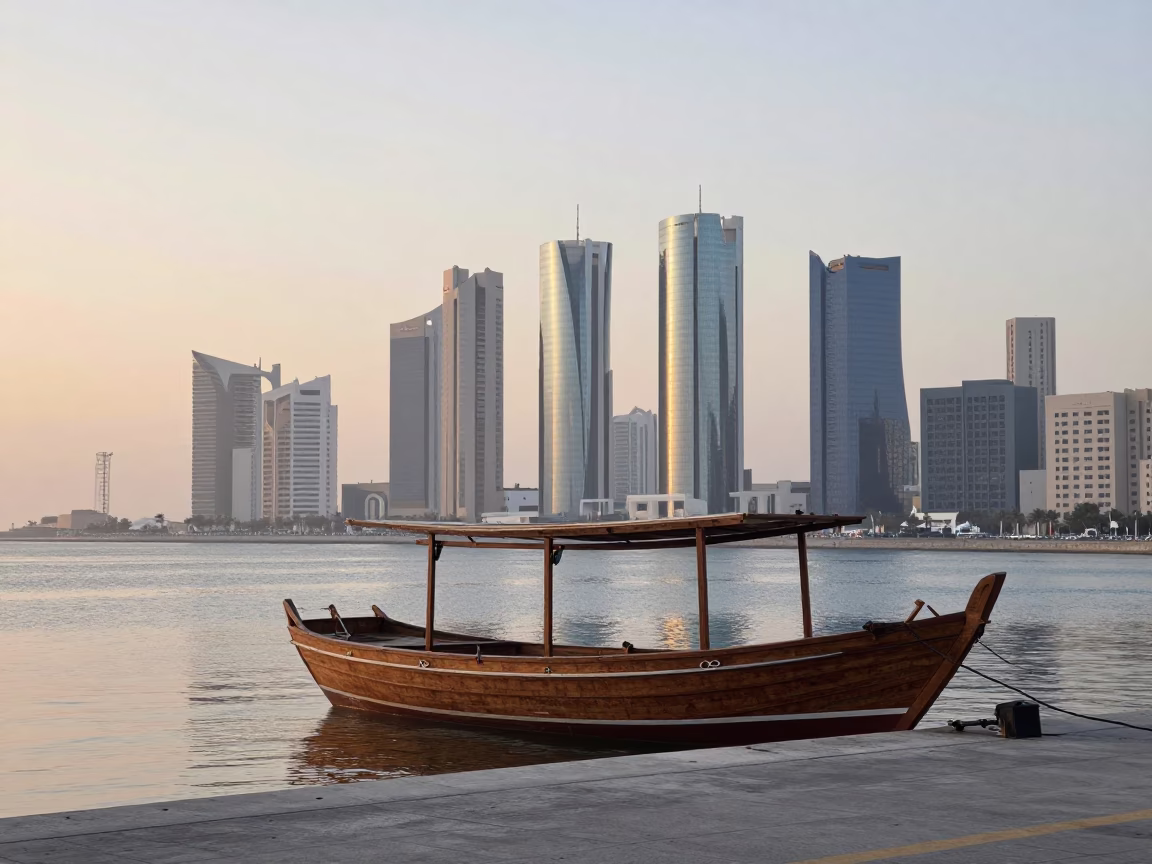 Dawn Light in Muscat at Nautical Dawn Light in in Muscat, Oman