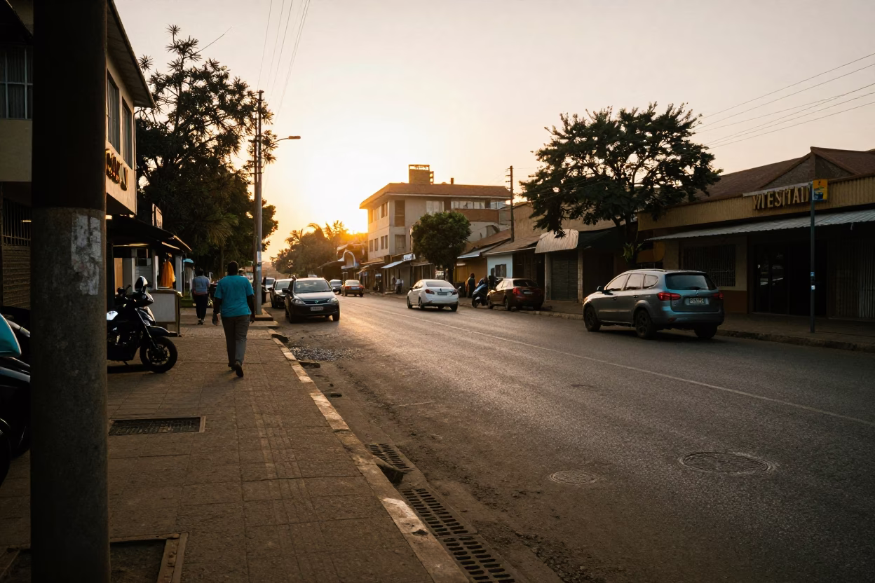 Dawn Light in Nairobi at First Light Of Dawn in in Nairobi, Kenya