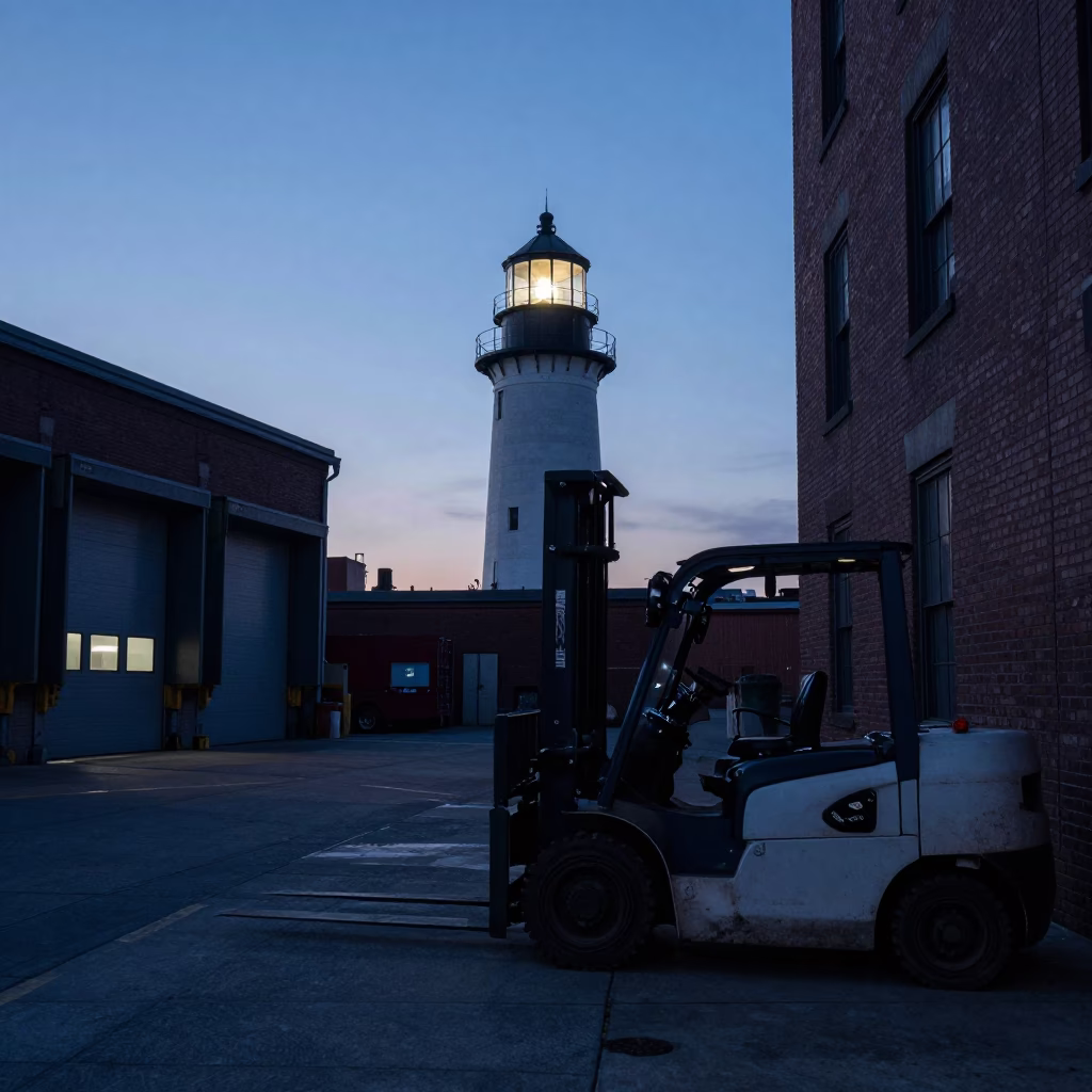 Dawn Light in New York at Nautical Dawn Light in in New York, New York, United States
