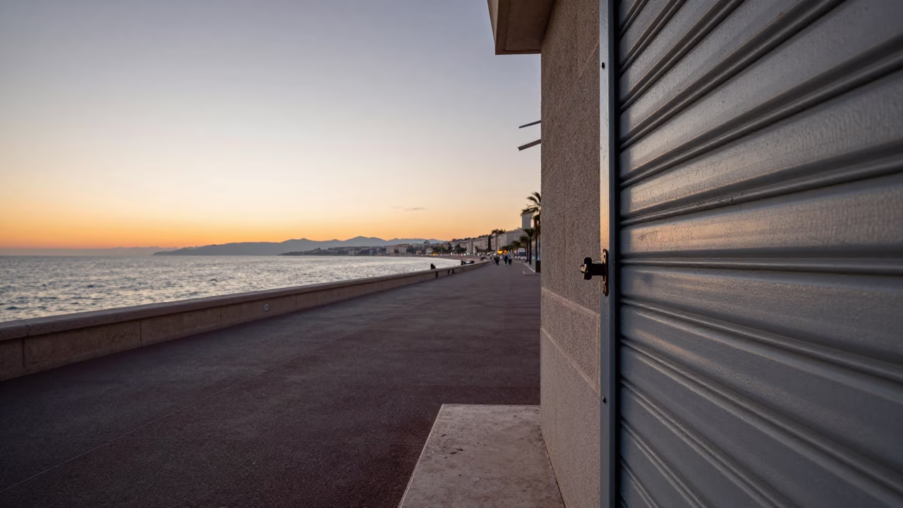 Dawn Light in Nice at First Light Of Dawn in in Nice, France