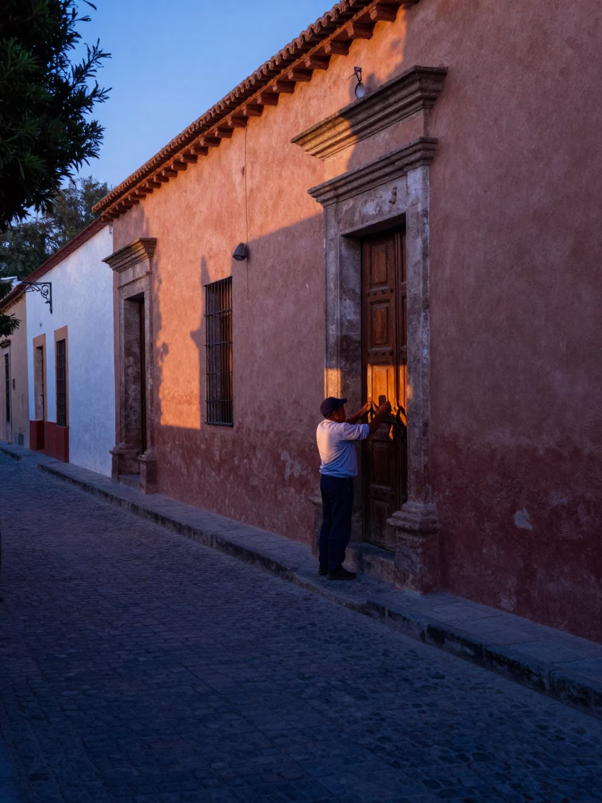 Dawn Light in Oaxaca at First Light Of Dawn in in Oaxaca, Mexico