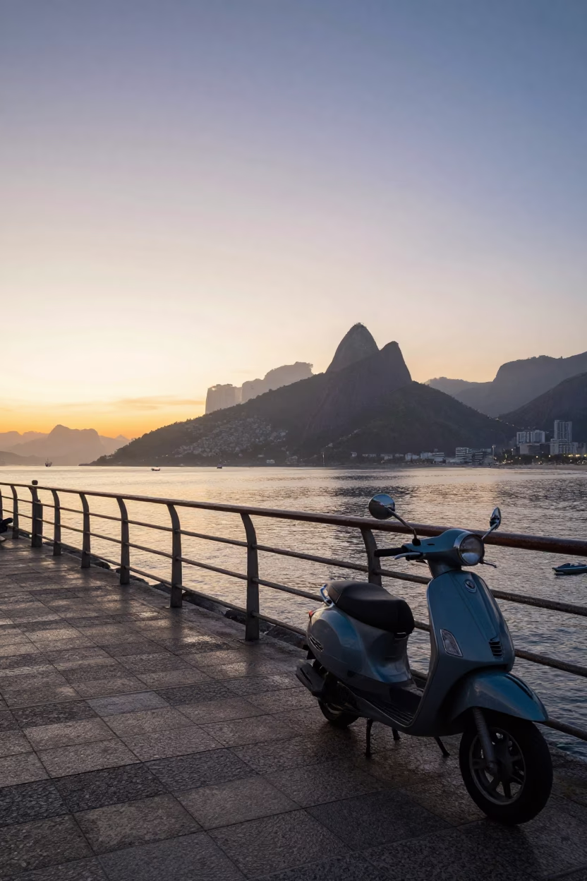 Dawn Light in Rio De Janeiro at First Light Of Dawn in in Rio de Janeiro, Brazil