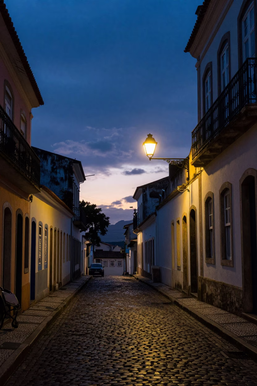 Dawn Light in Salvador at Sunrise Light in in Salvador, Brazil